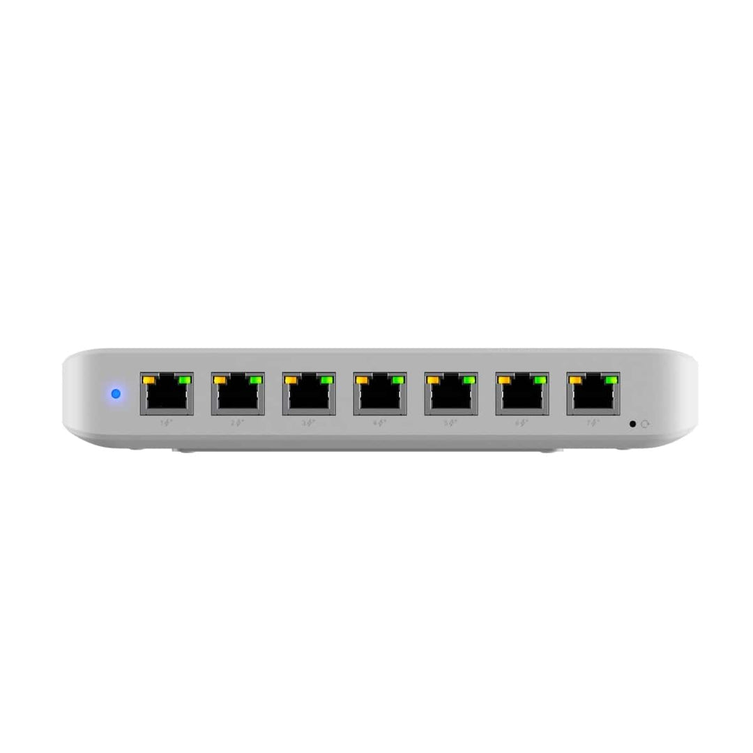 Ubiquiti Ultra 210W, Compact 8-port Layer 2 GbE PoE Switch Versatile Mounting Option,7 GbE PoE+ Output& 1 GbE port, Includes PSU,