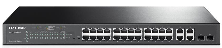 TP-Link T1500-28PCT (TL-SL2428P) JetStream 24-Port 10/100Mbps + 4-Port Gigabit Smart PoE+ Switch, Omada (LS)