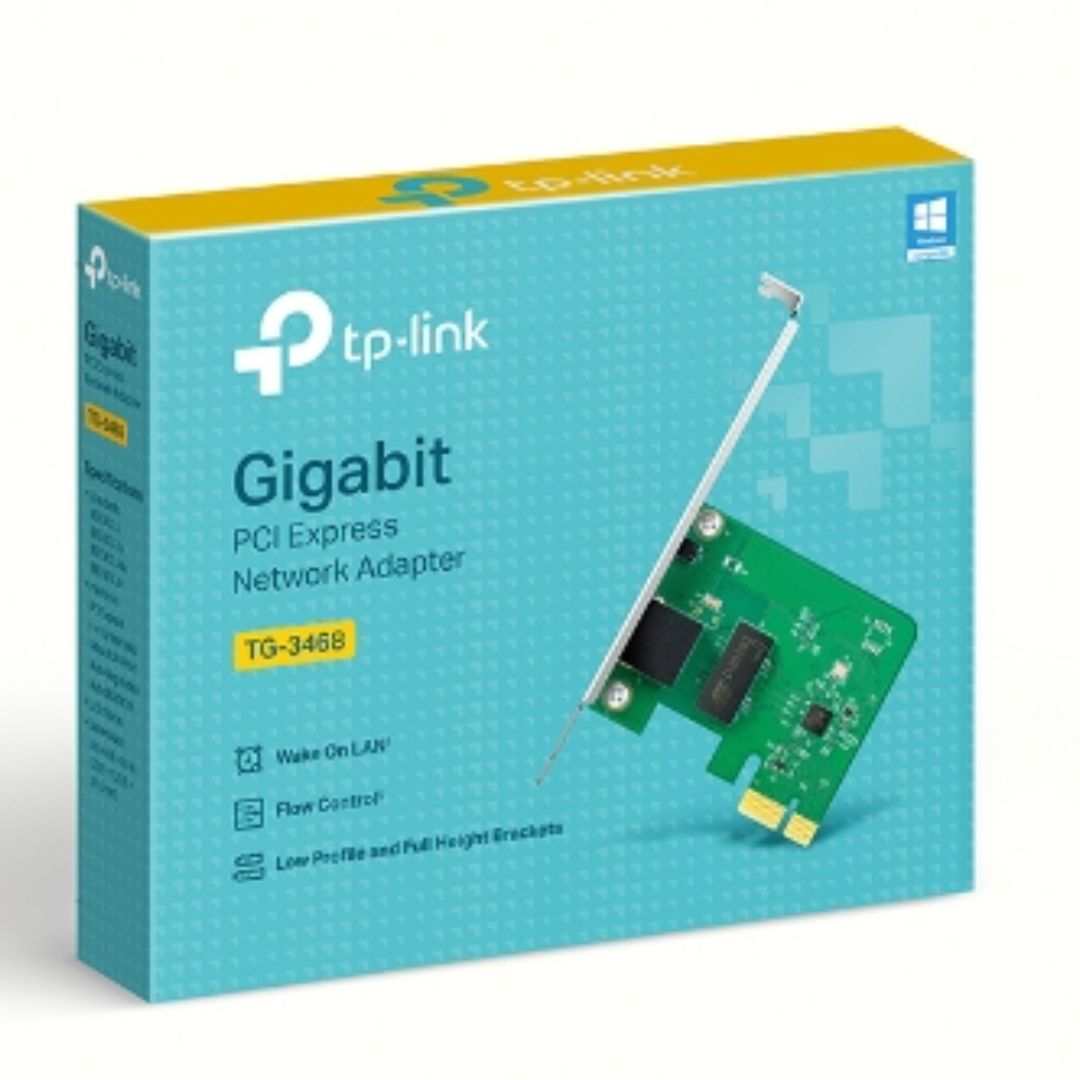 TP-Link TG-3468 32-bit Gigabit PCI Express Network Adapter, Realtek RTL8168E, 10/100/1000Mbps RJ45 port, Auto MDI/MDIX, NIC