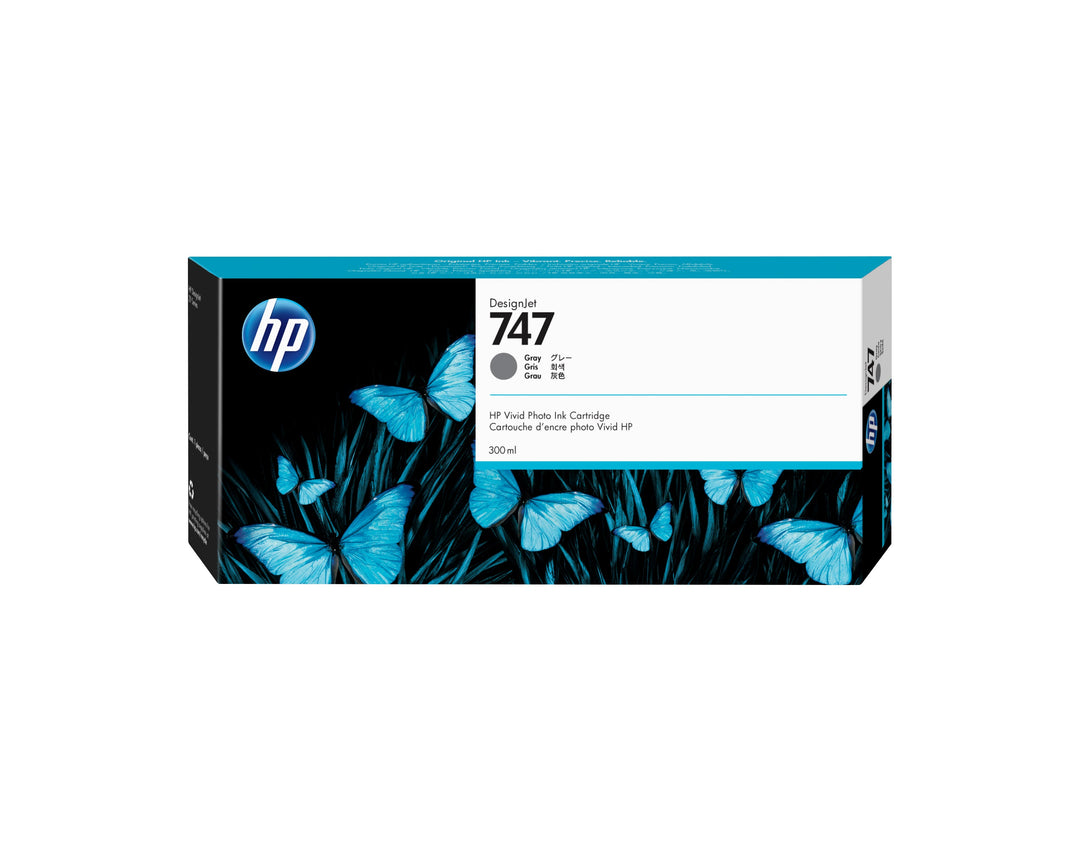 HP 747 300-ml Gray DesignJet Ink Cartridge