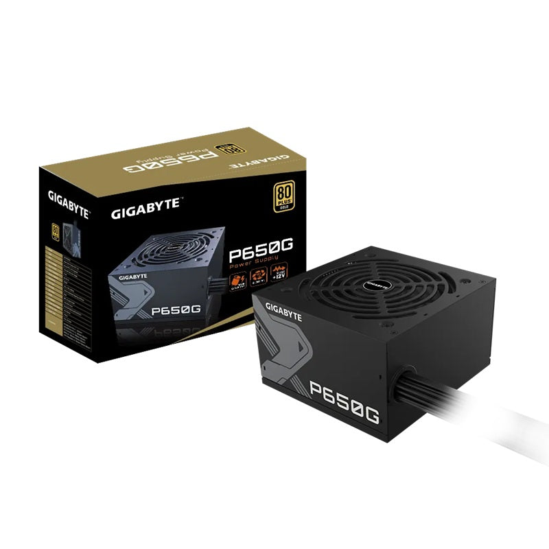 Gigabyte GP-P650G 650W ATX PSU Power Supply 80+ 120mm 12V >100K Hrs 60-50 Hz 650W 120mm Fan 80 PLUS Gold
