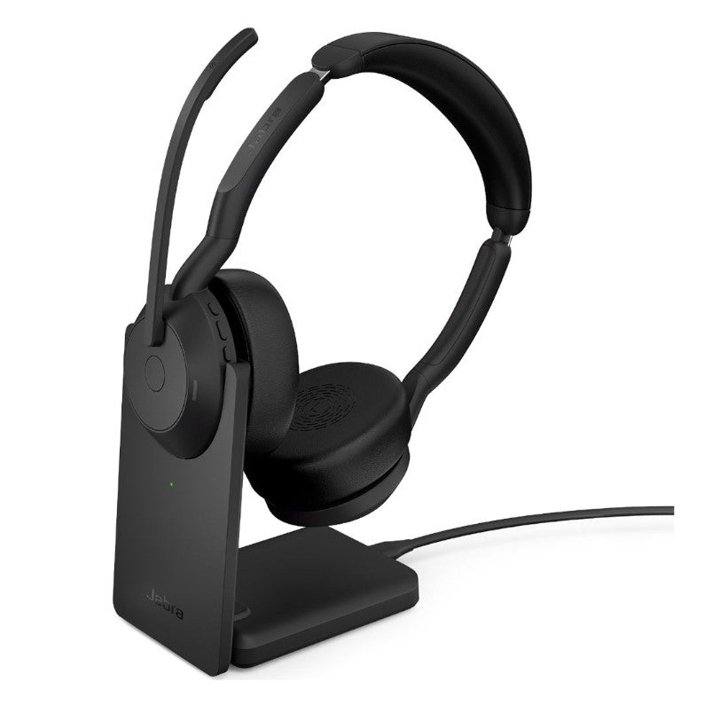 Jabra Evolve2 55 Link380a UC Stereo Stand USB-A, Link 380 Bluetooth Adapter ,30m Wireless Range, 18 Hours Battery Life, ANC