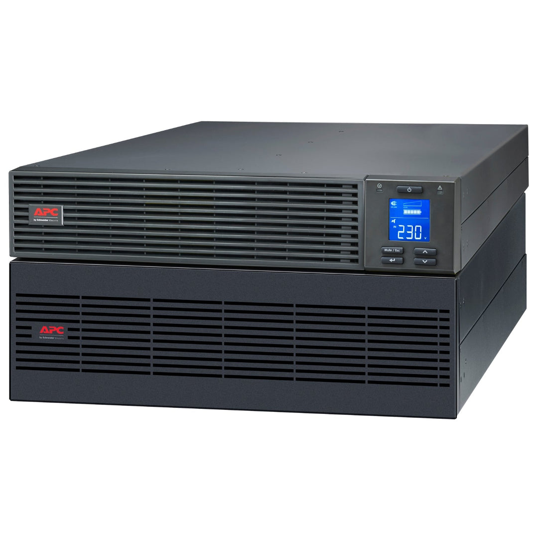 APC Easy UPS 6000VA/6000W Online UPS, 5U Rackmount, 230V/HW Input, 1x HW Outlets, Lead Acid Battery, W/ Battery Pack, W/ Rail Kit