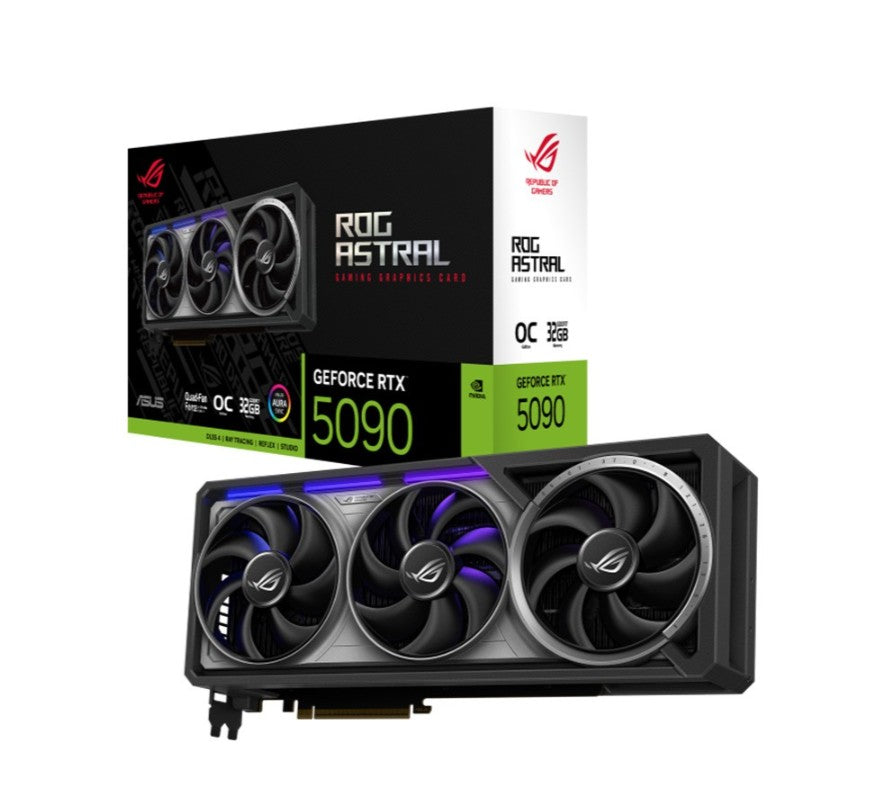 ASUS nVidia GeForce ROG-Astral-RTX-5090-32GB GDDR7 OC Edition 2580 MHz Boost clock 28Gbps 512-bit igital Max Resolution 7680 x 4320