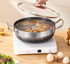 30cm Stainless Steel Non-Stick Frying Pan with Glass Lid Silver