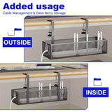 No-Drill Wire Organizer Under-Desk Cable Tray