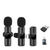Wireless Lavalier Microphone for iPhone Android Live Recording