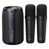 Wireless Speaker with Dual Karaoke Microphones