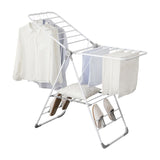 Floor-Standing Folding Wing-Shaped Drying Rack-White