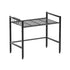 Metal Shelf For Microwave Oven 2 Level Kitchen Storage Rack With 4 Hooks-Black