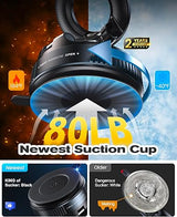 Suction Cup Phone Mount , 360° Adjustable Magnetic Car Phone Holder, Pocket Size Foldable Car Mount, Cell Phone Holders for Your Car for iPhone Series- Black
