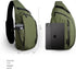 Crossbody Left Shoulder 7.5L - Crossbody Bag Men,Sling Backpack - Fits 12" Tablet - Single Shoulder-Green
