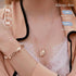 Wish Stone Pendant Necklace, Necklaces for Women with Birthstone Crystals, Allergy-Free Jewelry for Women with Gift Box, 20K Rose Gold Plated or Silver-tone Birthstone Necklace for Women-04-April Birthstone-Clear White