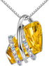 Wish Stone Pendant Necklace, Necklaces for Women with Birthstone Crystals, Allergy-Free Jewelry for Women with Gift Box, 27K Rose Gold Plated or Silver-tone Birthstone Necklace for Women-11-November Birthstone-Citrine Yellow