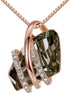 Wish Stone Pendant Necklace, Necklaces for Women with Birthstone Crystals, Allergy-Free Jewelry for Women with Gift Box, 29K Rose Gold Plated or Silver-tone Birthstone Necklace for Women-Healing Stone for Protection - Silver Black