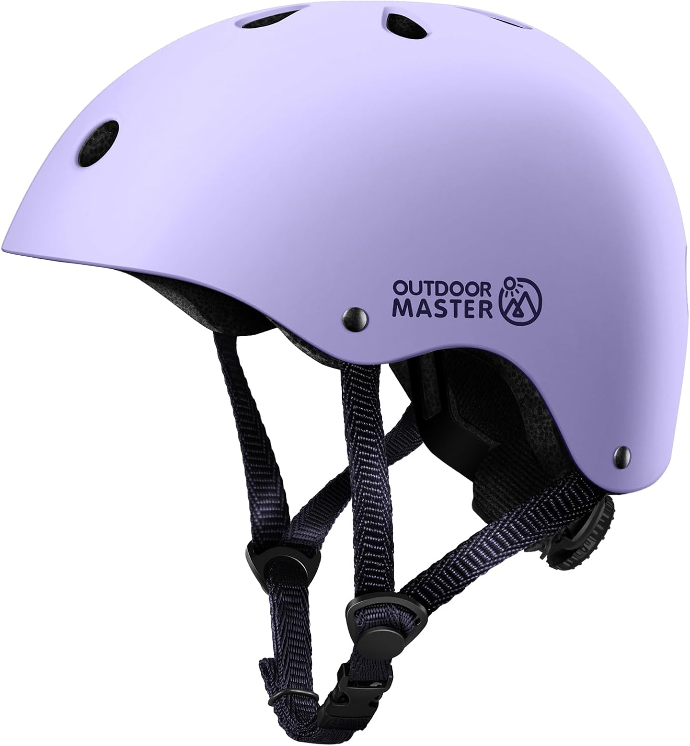 OutdoorMaster Youth & Kids Bike Helmet - Adjustable Multi-Sports Skateboard Helmet with Removable Liners for Balance Bike, Toddler Scooter, One Wheel Hoverboard-Taro purple-Medium