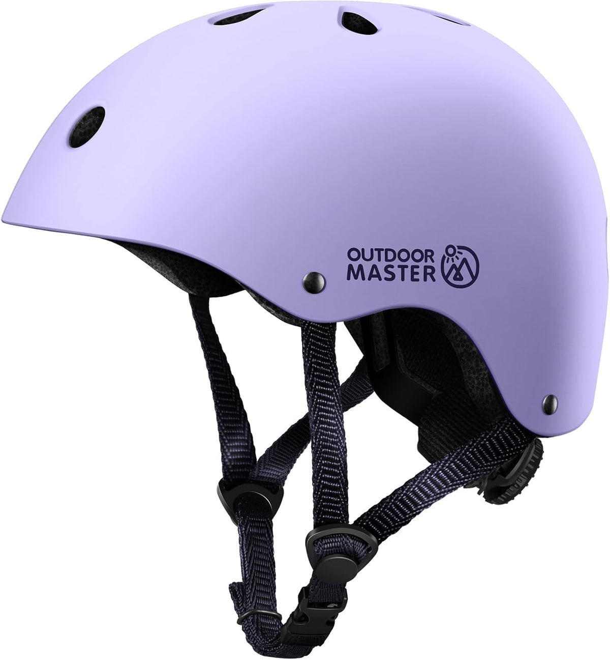 OutdoorMaster Youth & Kids Bike Helmet - Adjustable Multi-Sports Skateboard Helmet with Removable Liners for Balance Bike, Toddler Scooter, One Wheel Hoverboard-Taro purple-Medium
