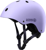OutdoorMaster Youth & Kids Bike Helmet - Adjustable Multi-Sports Skateboard Helmet with Removable Liners for Balance Bike, Toddler Scooter, One Wheel Hoverboard-Taro purple-Small