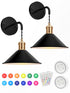 Battery Operated Wall Sconce, Wireless Wall Lights Set of 2, 13 RGB Colors Dimmable Battery Powered Wall Lamp with Remote Memory Function Auto Timer for Bedroom Living Room Hallway