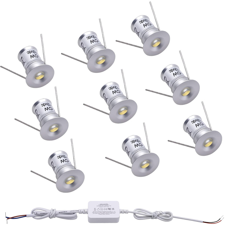 Mini LED Downlights for Ceiling 9 Pack,Cold White 6000K LED Recessed Ceiling Lights Spot Lights for Living Room Bedroom Kitchen Garden [Energy Class E]