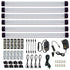 Dimmable Led Under Cabinet Lighting Bar Linkable Kits with Rocker Switch Under Counter Kitchen,Showcase,Shelf Lighting(6 Panel Kits Cold White)