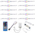 Under Counter LED Light Kit, RGBW Under Cabinet Lighting, 10 Packs Colored Cabinet Lights with Wireless 40-Key IR Dimmable Remote Control (10 Lights)