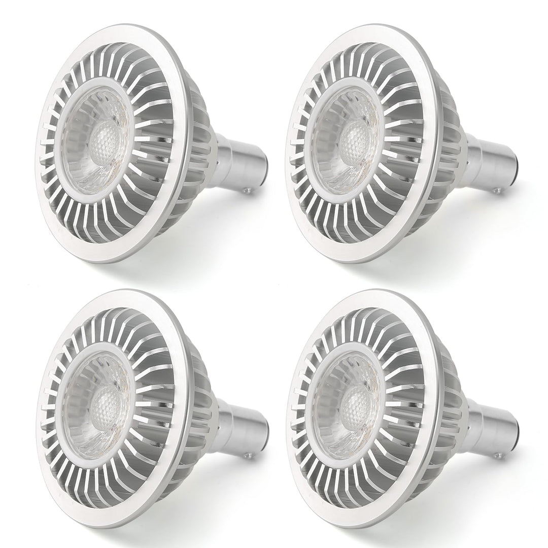 AR70 LED Light Bulb BA15D B15 Base, AC/DC12V Input, 7W 500lm for Home Household Commercial Lighting, 50W Halogen Lamp Replacement(Natural White,4 Pack)