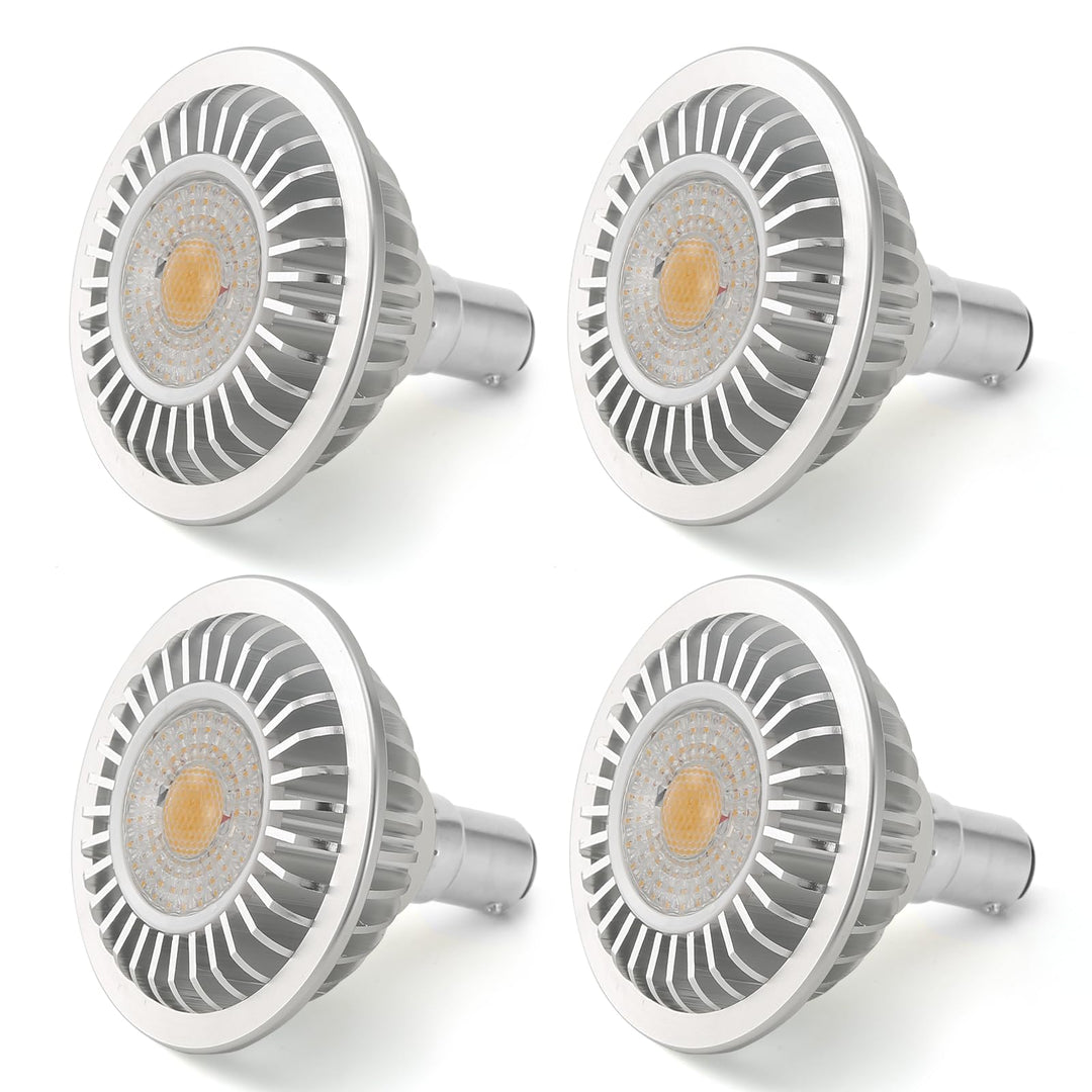 AR70 LED Light Bulb BA15D B15 Base, AC/DC12V Input, 7W 500lm for Home Household Commercial Lighting, 50W Halogen Lamp Replacement(Warm White,4 Pack)