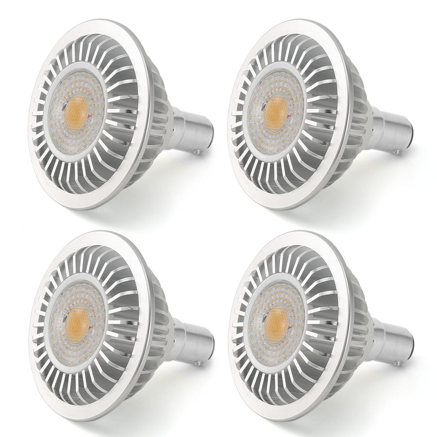 AR70 LED Light Bulb BA15D B15 Base, AC/DC12V Input, 7W 500lm for Home Household Commercial Lighting, 50W Halogen Lamp Replacement(Warm White,4 Pack)