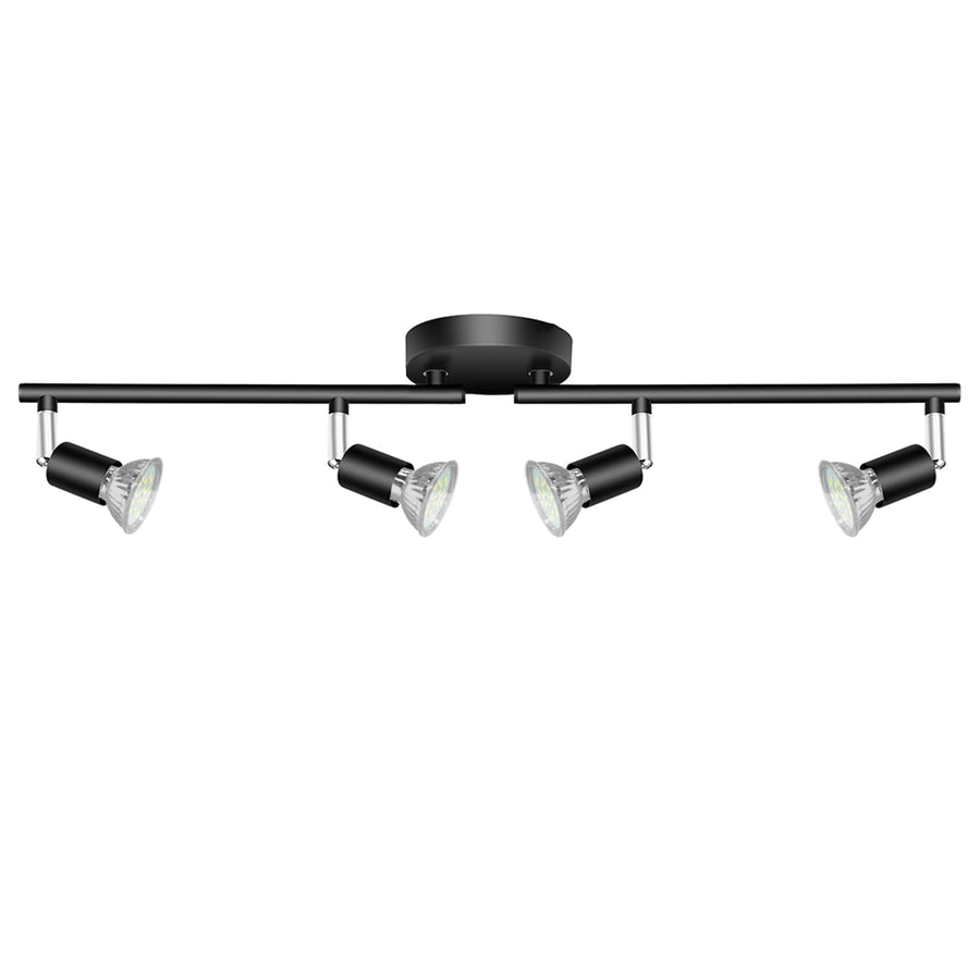 Kitchen Lights,Ceiling Lighting Kits, Swivelling Ceiling Spotlight for Bedroom, Kitchen and Living Room(GU10 LED Bulbs not Included) (4 Way Black)