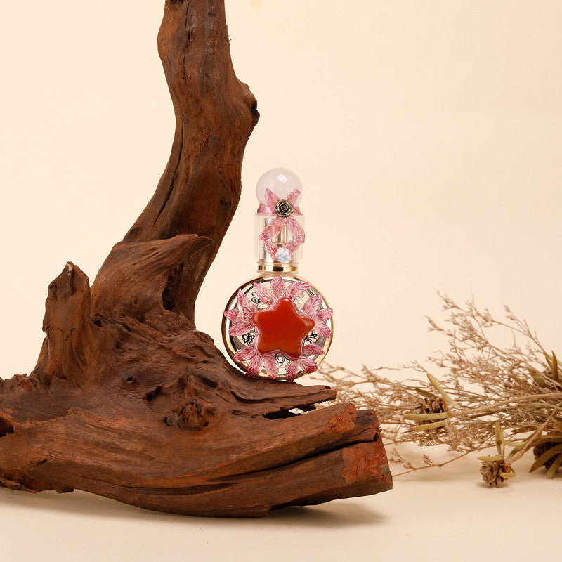 Healing natural crystal perfume bottle(25ml)-rose quartz red jasper