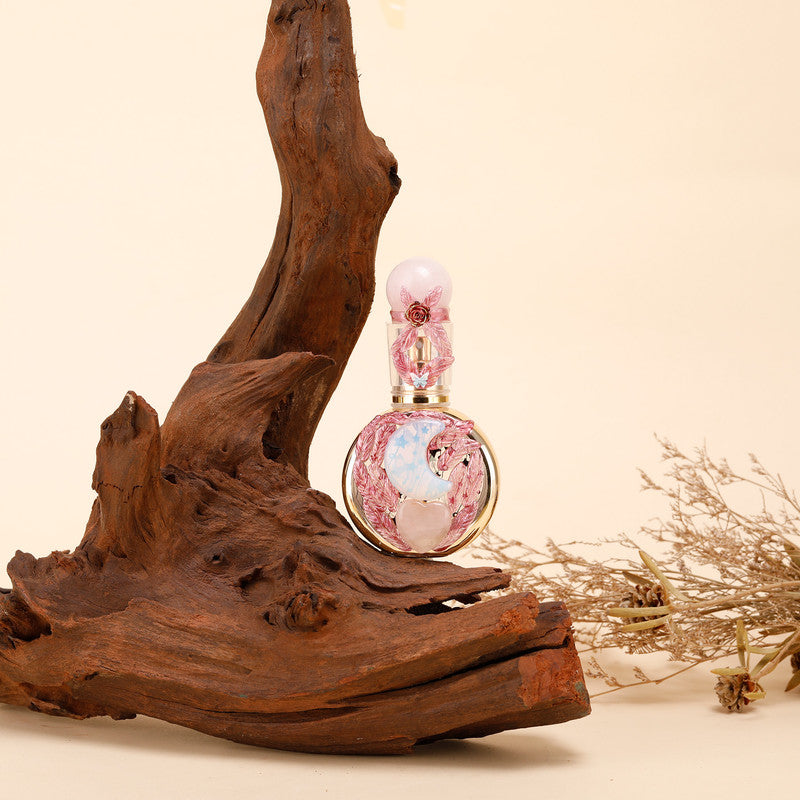 Healing natural crystal perfume bottle(25ml)-rose quartz agate