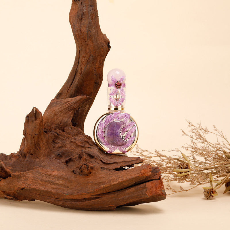 Healing natural crystal perfume bottle(25ml)-rose quartz amethyst