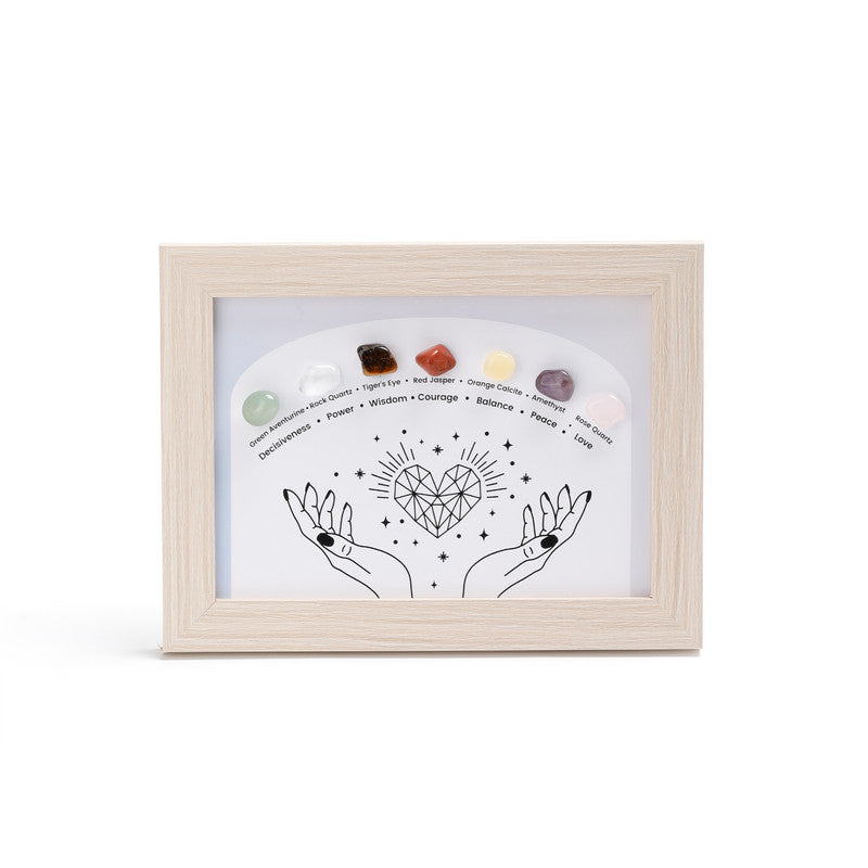 Constellation A Healing Crystal Stone Photo Frame Feng Shui or Hanging Home Wall Decoration, Office Gifts