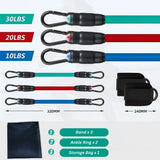 6pcs Resistance Band Set Yoga Pilates Exercise Fitness Latex Tube Body Workout