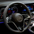 2Pcs Soft Breathable Anti-Slip Faux Leather Steering Wheel Protector Car Cover- Black