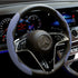 2Pcs Soft Breathable Anti-Slip Faux Leather Steering Wheel Protector Car Cover- Purple