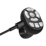 Scrolling Ring Remote Page Turner Wireless Finger Scroller Camera Video Record-Black