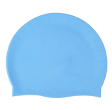 Silicone Swimming Cap Large Waterproof Swim Hat for Long Hair Men Women Adults-Blue