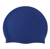 Silicone Swimming Cap Large Waterproof Swim Hat for Long Hair Men Women Adults-Navy