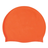 Silicone Swimming Cap Large Waterproof Swim Hat for Long Hair Men Women Adults-Orange