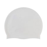 Silicone Swimming Cap Large Waterproof Swim Hat for Long Hair Men Women Adults-White