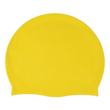 Silicone Swimming Cap Large Waterproof Swim Hat for Long Hair Men Women Adults-Yellow