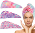 Fast Dry Microfiber Hair Drying Towel Turban Bath Head Wrap Hat Spa Fish Scales