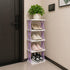5-tier Vertical Shoe Rack Foldable, Corner Shelf for Narrow Space,Purple