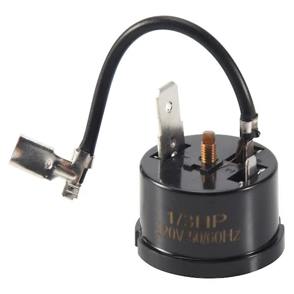 Thermal Overload Protector for Refrigerator Compressor Compatible with Hx1 1/3HP Black