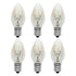 10W E12 C7 Filament Light Bulbs Warm White 10pcs 220-240V Compatible with Living Room Lamps