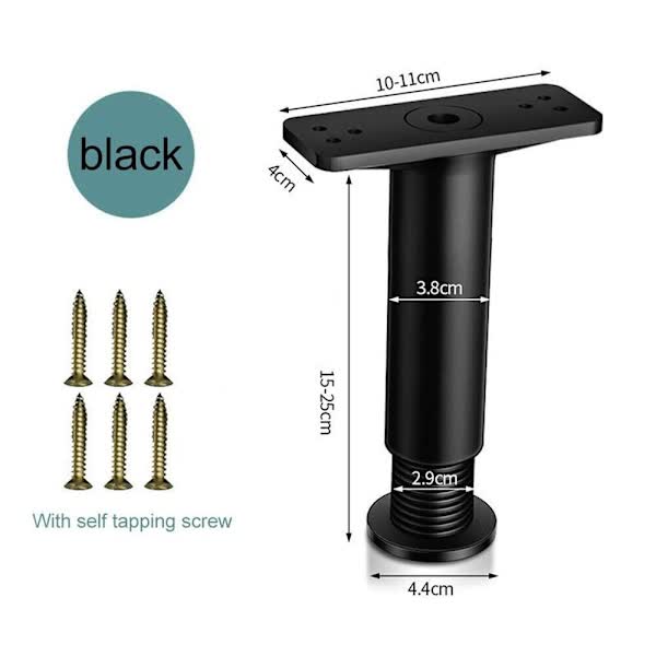 Bed Frame Support Furniture Legs 15-25cm, 1pc