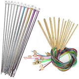Tunisian Crochet Hook Set 23-Piece with Pearl and Carbonized Bamboo Hooks