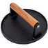 Heavy Duty Pre-Seasoned Cast Iron Hamburger Press with Heat Resistant Handle, Compatible with Griddle